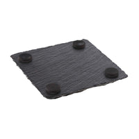 10X10 Cm Aps Sottobicchieri In Ardesia Set 4 Pz