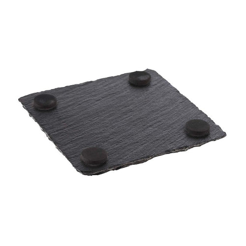10X10 Cm Aps Sottobicchieri In Ardesia Set 4 Pz