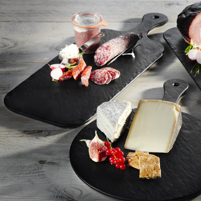 40X20 Cm Aps Slate Rock Vassoio In Melamina