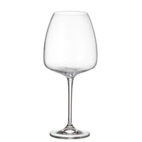 61 Cl Crystalex Bohemia Anser Calice Vino Rosso In Vetro Set 2 Pezzi