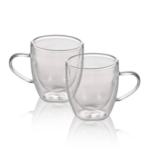 8 Cl Ilsa Tazzina Caffe Doppia Parete In Vetro Borosilicato Set 2 Pezzi
