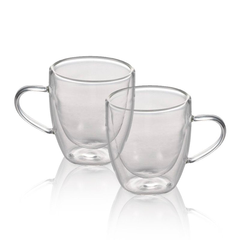 8 Cl Ilsa Tazzina Caffe Doppia Parete In Vetro Borosilicato Set 2 Pezzi