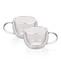9 Cl Ilsa Tazzina Caffe Doppia Parete In Vetro Borosilicato Set 2 Pezzi