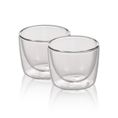 7 Cl Ilsa Bicchierino Caffe Doppia Parete In Vetro Borosilicato Set 2 Pezzi