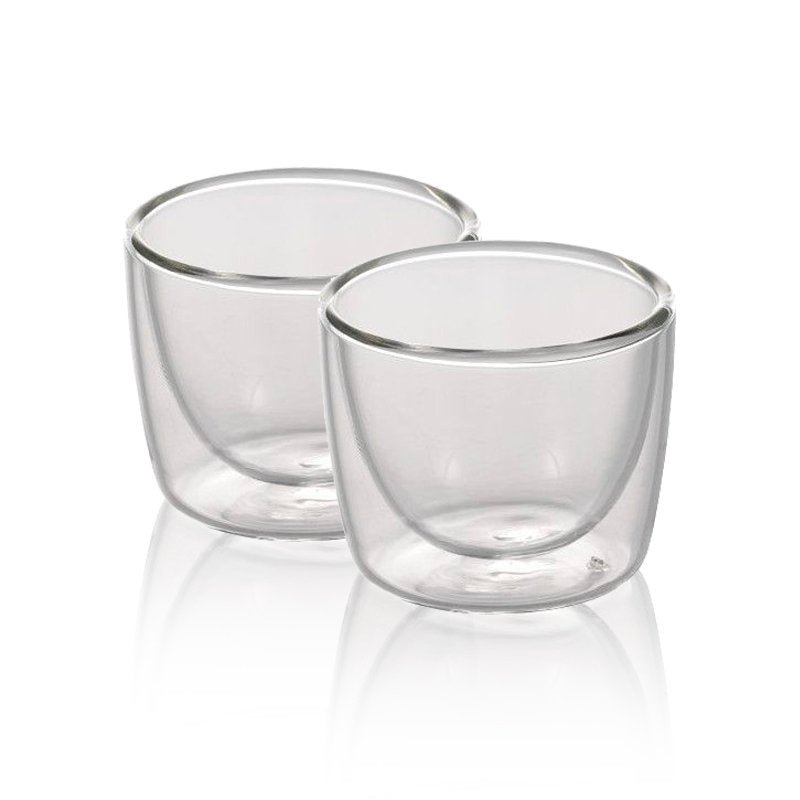 7 Cl Ilsa Bicchierino Caffe Doppia Parete In Vetro Borosilicato Set 2 Pezzi