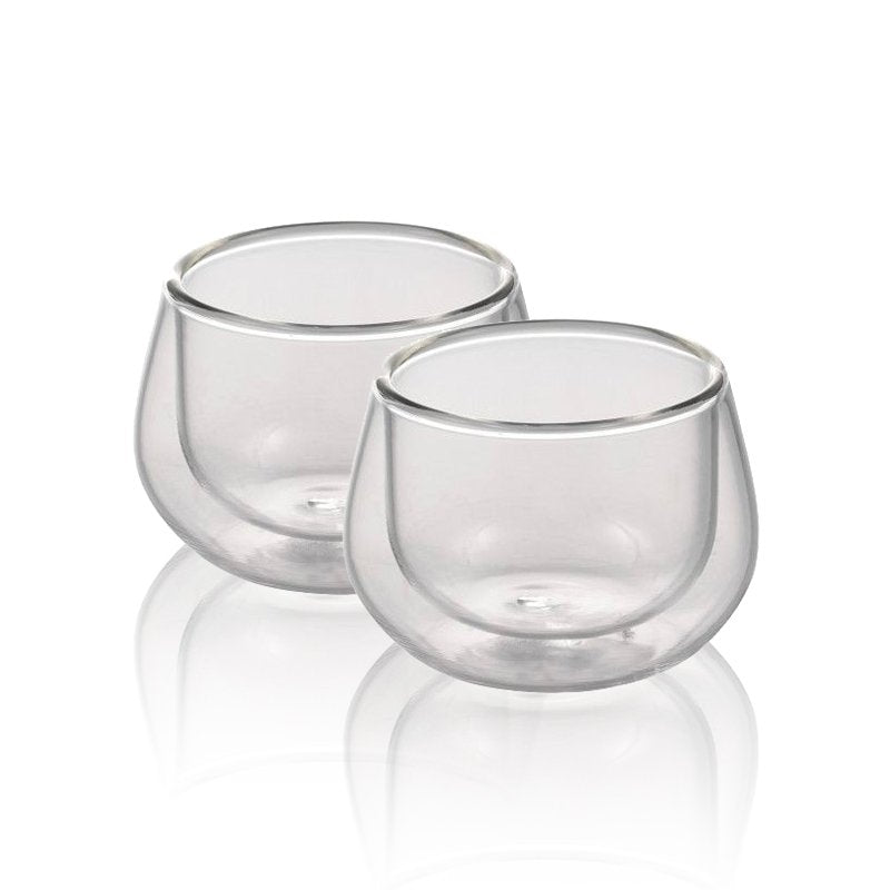 10 Cl Ilsa Bicchierino Caffe Doppia Parete In Vetro Borosilicato Set 2 Pezzi