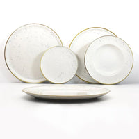 33 Cm Saturnia Stains Piatto Pizza In Porcellana Set 6 Pz