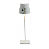 38 Cm Zafferano Poldina X Peanuts Lampada Da Tavolo
