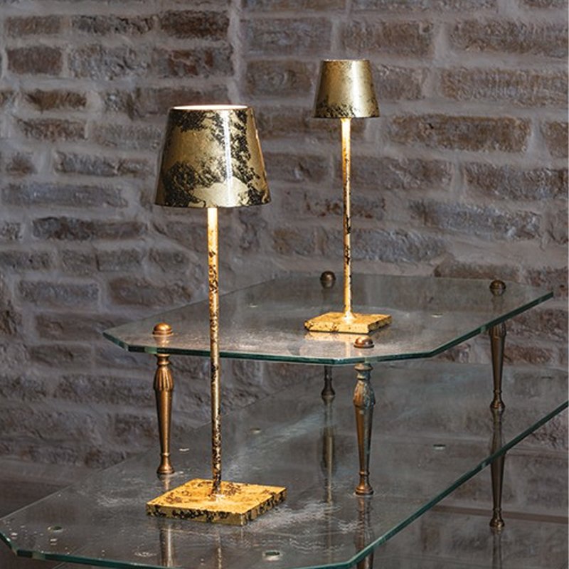 38 Cm Zafferano Poldina Lampada Da Tavolo