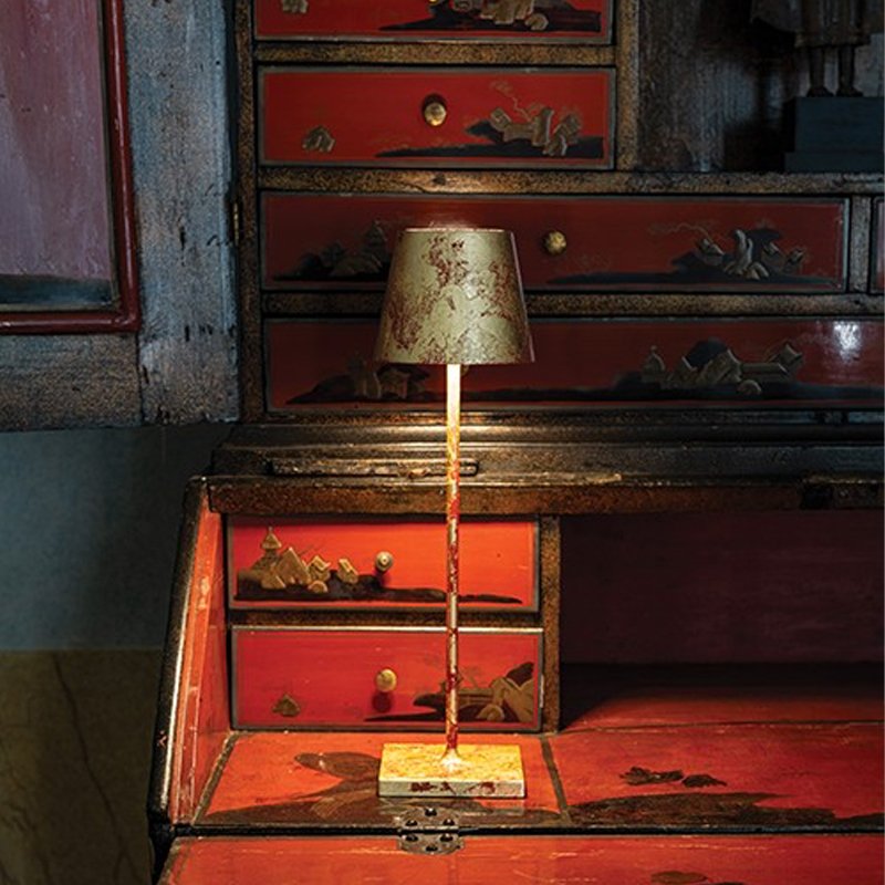 38 Cm Zafferano Poldina Lampada Da Tavolo
