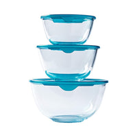 Pyrex Prep And Store Set Coppe Multiuso Con Coperchio In Vetro Borosilicato