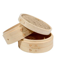 Ilsa Cuocivapore A 2 Ripiani In Bamboo Con Coperchio