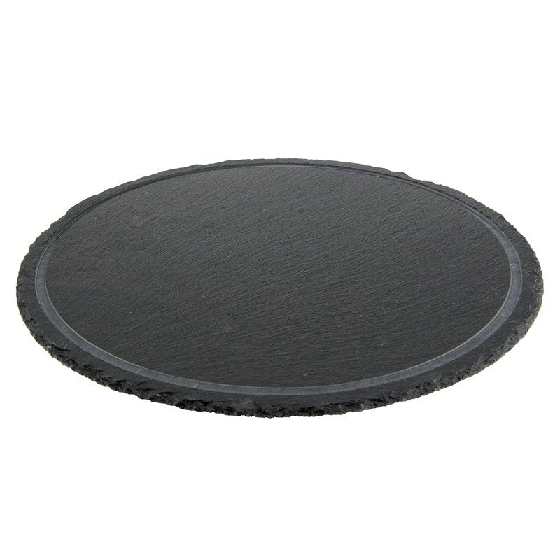 33 Cm Ilsa Piatto Vassoio Rotondo In Ardesia