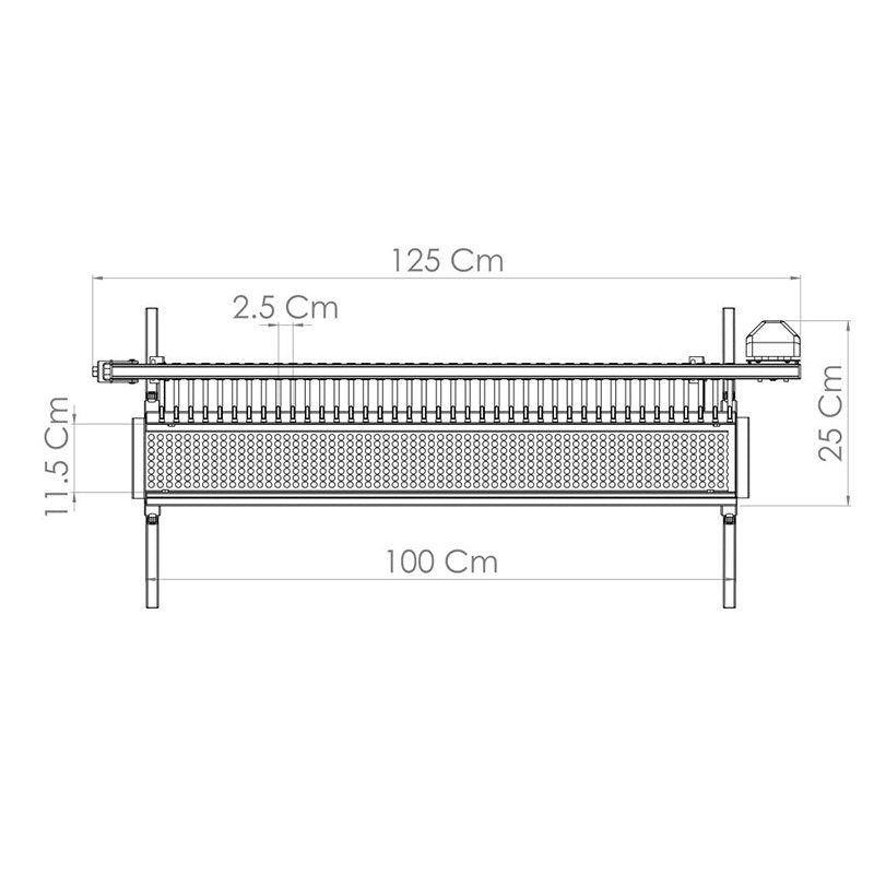 Tecnoroast 40 Single Griglia A Carbone Con Giraspiedini Automatico