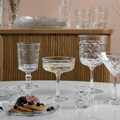 33 Cl Pasabahce Estrella Calice Acqua In Vetro Set 4 Pezzi