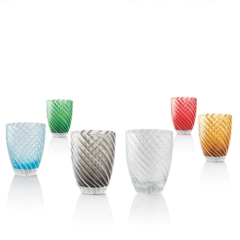38 Cl Italesse Vertigo Bicchiere Acqua In Vetro Set 6 Pezzi