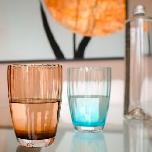 38 Cl Italesse Mykonos Bicchiere Acqua In Vetro Set 6 Pezzi