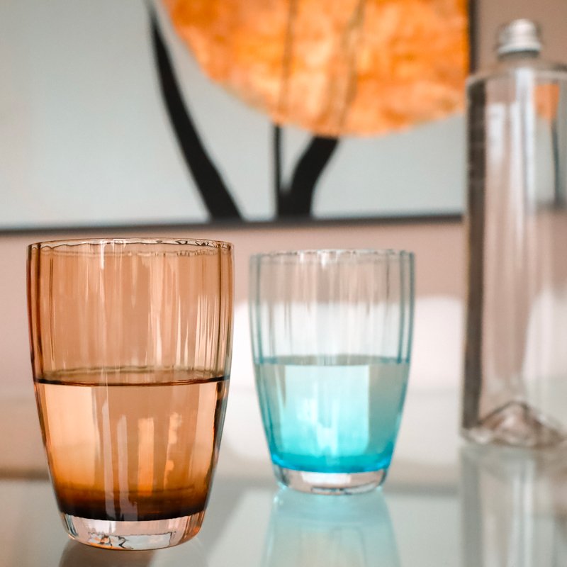 38 Cl Italesse Mykonos Bicchiere Acqua In Vetro Set 6 Pezzi