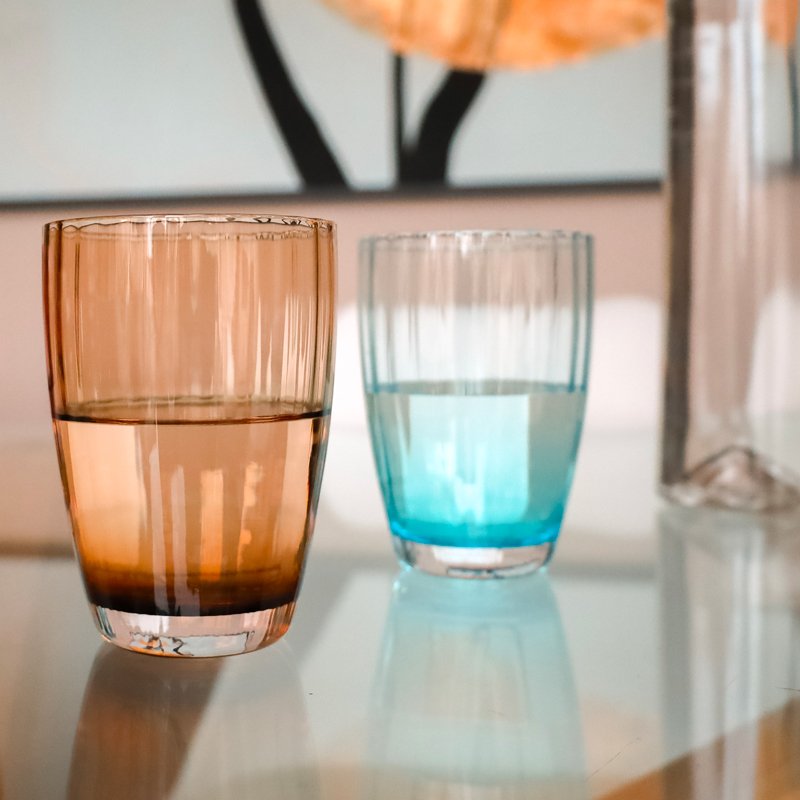 38 Cl Italesse Mykonos Bicchiere Acqua In Vetro Set 6 Pezzi