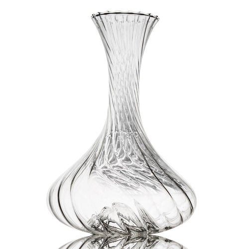 150 cl - Italesse Vertigo Decanter Vino In Vetro Cristallino Con Stopper AcrilicoTrasparente