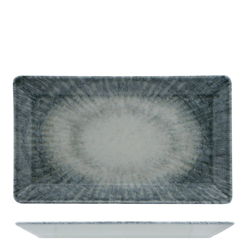26X15 Cm Saturnia Space Piatto Vassoio Rettangolare In Porcellana Set 10 Pz