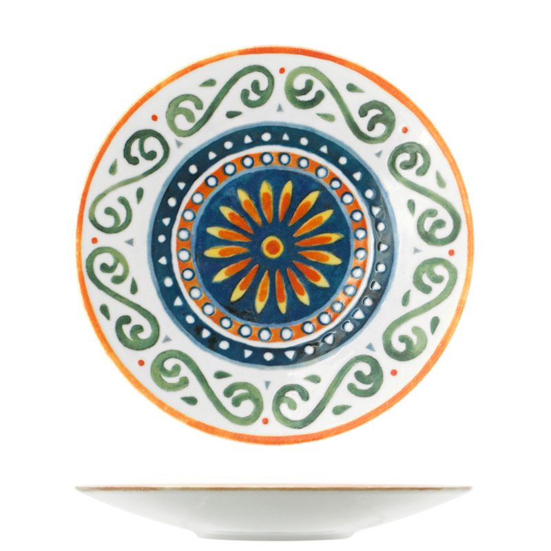 28 Cm Saturnia Capri Piatto Fondo In Porcellana Set 6 Pz