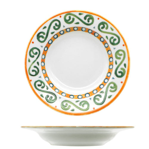 23 Cm Saturnia Capri Piatto Fondo In Porcellana Set 12 Pz