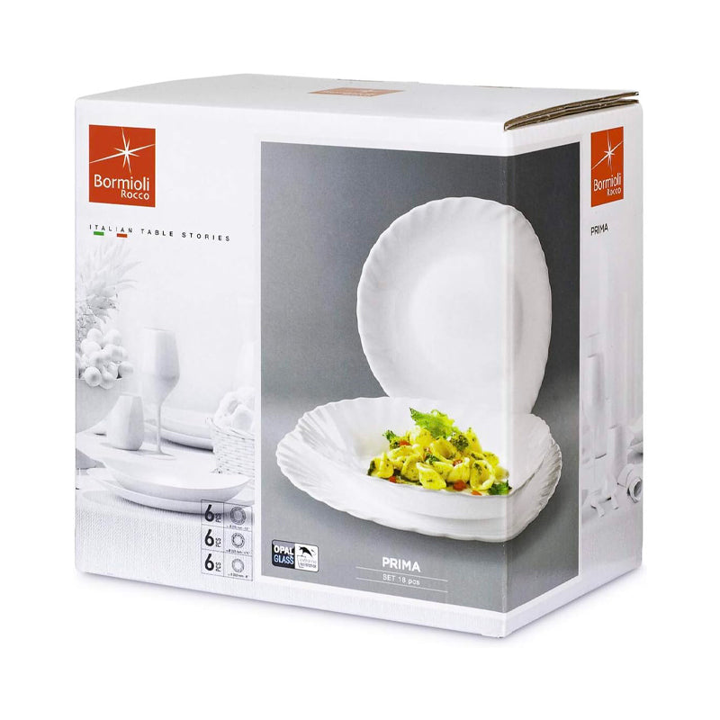 Bormioli Rocco Prima Servizio Piatti In Vetro Set 18 Pz