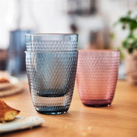 31 Cl Arcoroc Pampille Bicchiere Acqua In Rilievo In Vetro Set 6 Pezzi