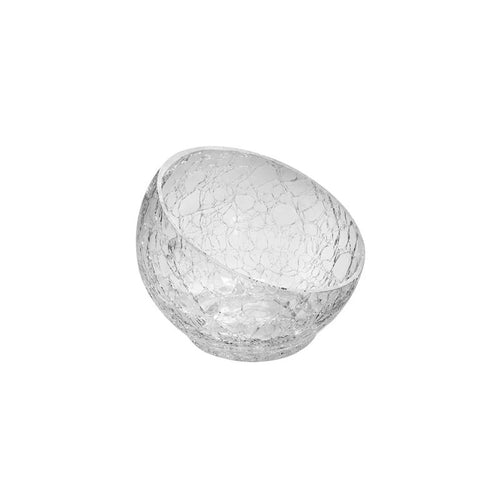 12 Cm Crackle Coppa Dessert Satinato In Vetro Set 6 Pezzi