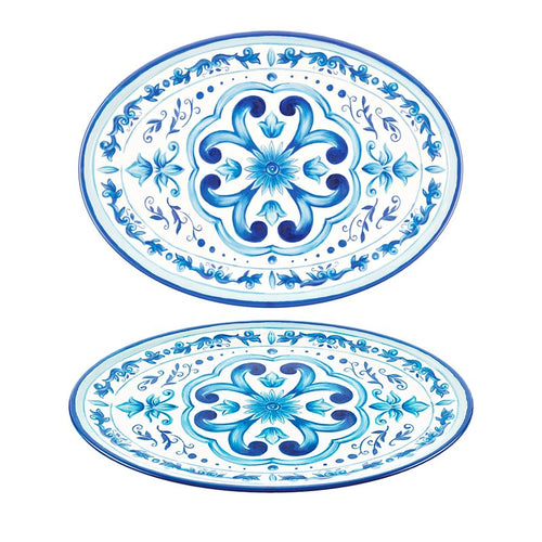 50X36 Cm Guzzini Blues Vassoio In Melamina Set 2 Pz