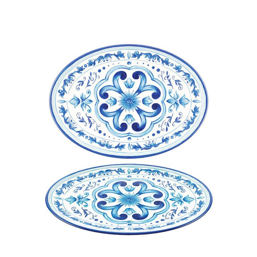 35X25 5 Cm Guzzini Blues Vassoio In Melamina Set 2 Pz