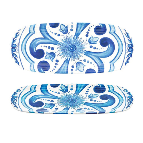39 5X16 Cm Guzzini Blues Piatto Vassoio Rettangolare In Melamina Set 2 Pz