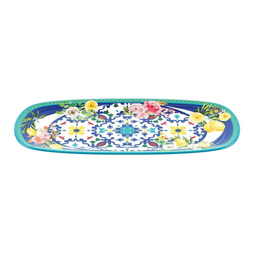 39X16 Cm Guzzini Flower And Lemon Piatto Vassoio Rettangolare In Melamina Set 2 Pz