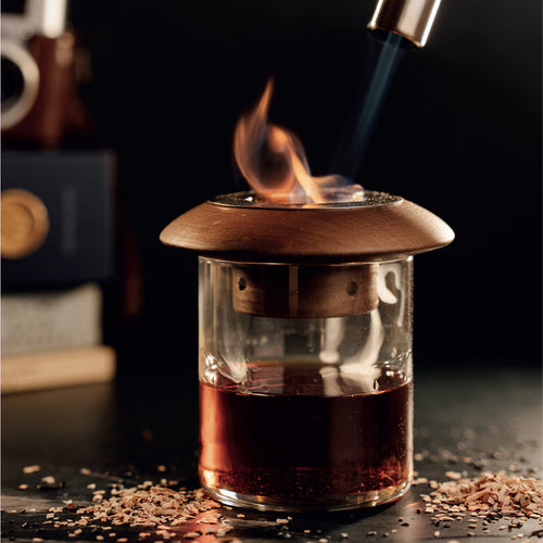 Bisetti Whisky Smoker Affumicatore In Legno Con Filtro In Acciaio