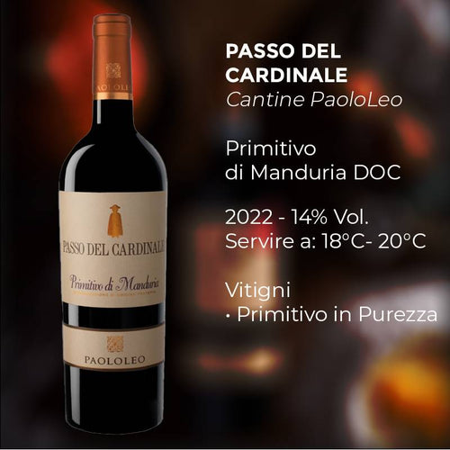 Passo Del Cardinale Primitivo Di Manduria Doc 2022 Cantina Paololeo