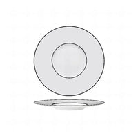 17 Cm Essentia Ligne Noir Piatto Pane In Porcellana Set 6 Pz