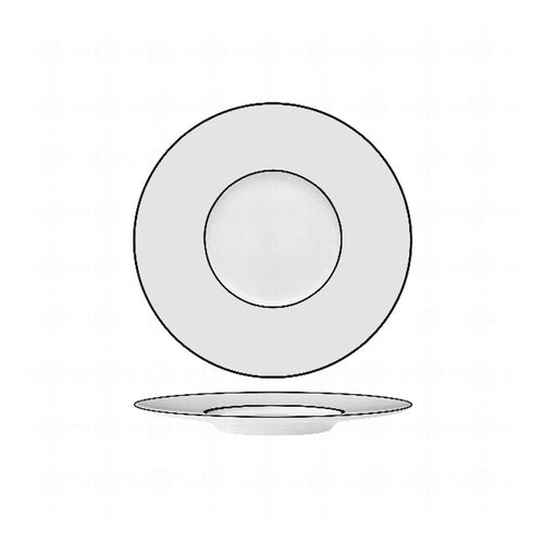 17 Cm Essentia Ligne Noir Piatto Pane In Porcellana Set 6 Pz