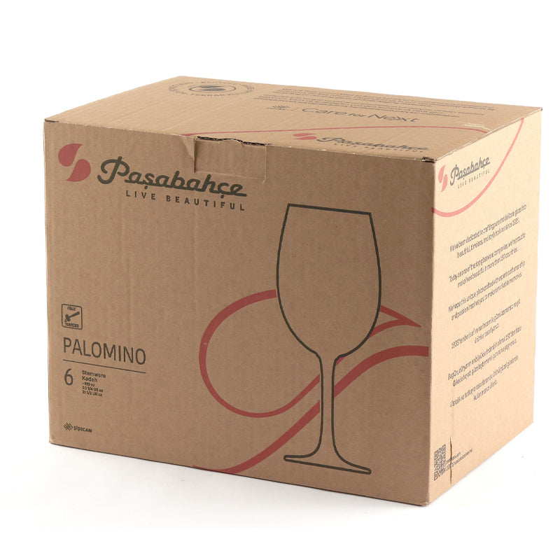 61 Cl Pasabahce Palomino Calice Vino Rosso In Vetro Temperato Set 6 Pezzi