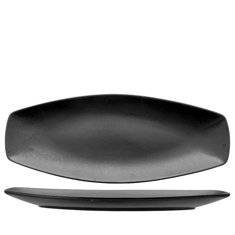 Abert Tischlampe (Weiß) + Tognana Serviertablett + Ilsa Gusseisenteller