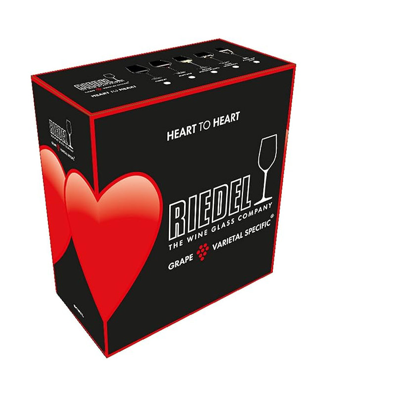 67 Cl Riedel Heart To Heart Calice Vino Bianco In Vetro Set 2 Pezzi
