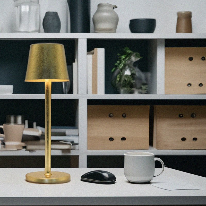 34 Cm Lumiere Lampada Da Tavolo In Alluminio