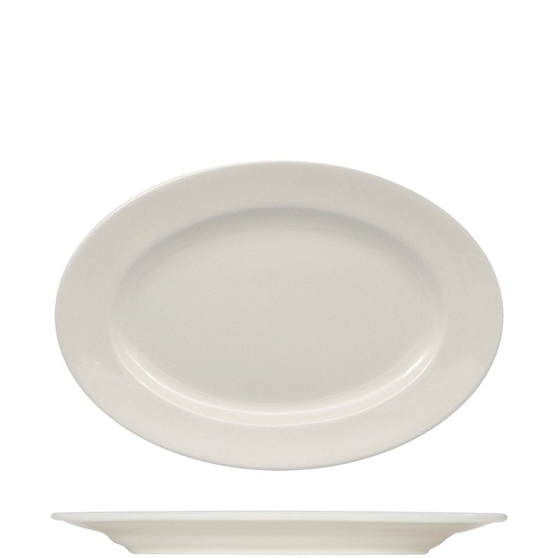 28 Cm Ariane Prime Piatto Vassoio Ovale In Porcellana Set 12 Pz