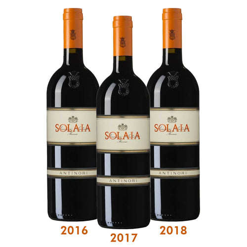 Solaia Verticale Toscana Igt 2016 2017 2018 Cantine Marchesi Antinori Set 3 Bottiglie