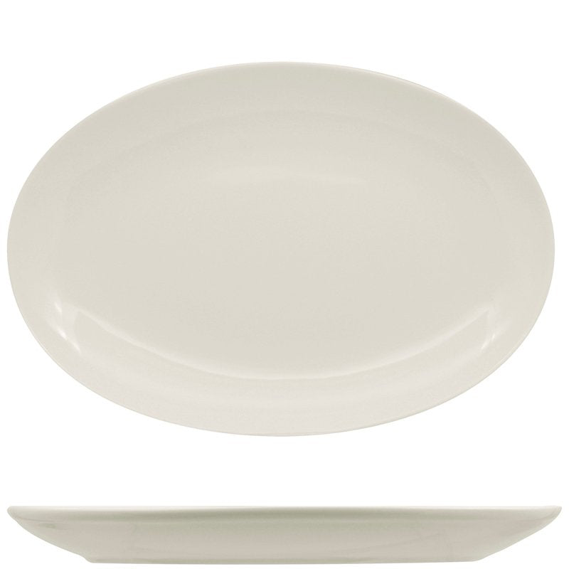 36 Cm Ariane Vital Coupe Piatto Vassoio Ovale In Porcellana Set 6 Pz