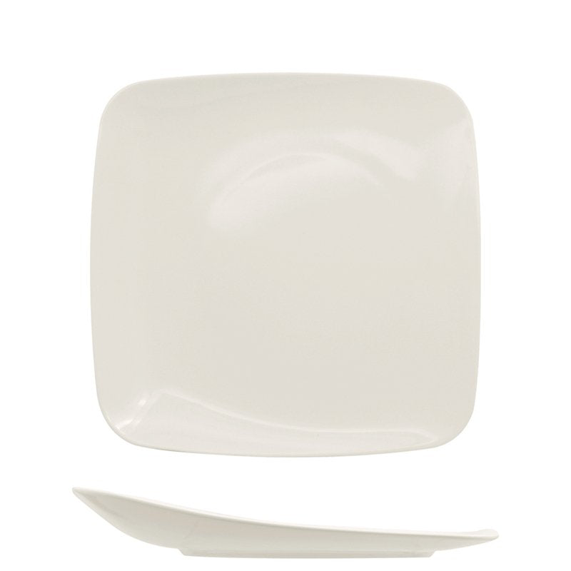 15X15 Cm Ariane Vital Square Piatto Piano In Porcellana Set 12 Pz