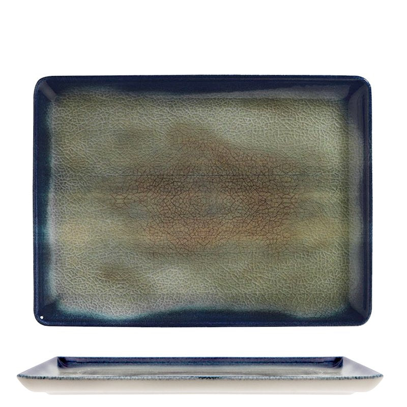 30X22 Cm Kutahya Porselen Arizona Piatto Vassoio Rettangolare In Porcellana Set 6 Pz