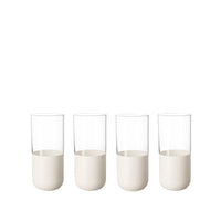 30 cl - Villeroy & Boch Manufacture Rock Blanc Bicchiere Bibita In Vetro Cristallino - Set 4 Pz