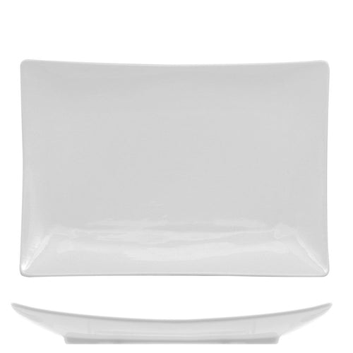 30X22 Cm Lioness Justwhite Piatto Vassoio 3 Scomparti Rettangolare In Porcellana