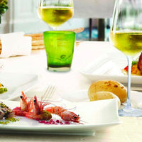35X25 Cm Lioness Justwhite Piatto Presentazione Rettangolare In Porcellana Set 3 Pz